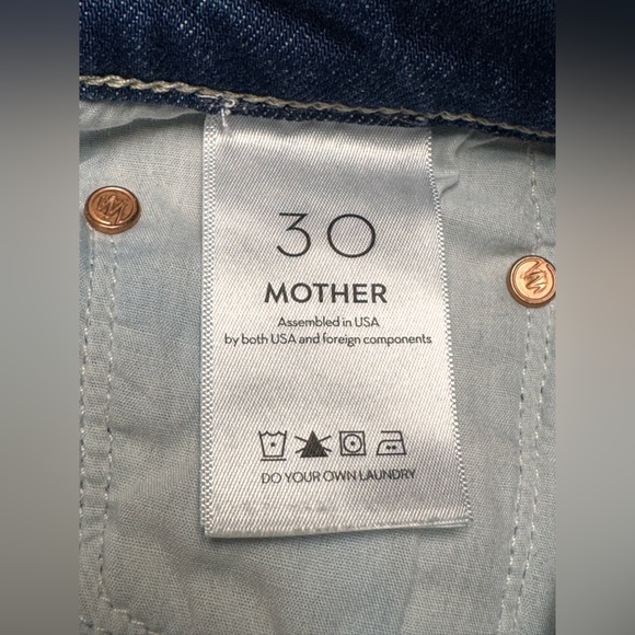 MOTHER Insider Cropped Step Fray Women's Blue Jeans - Picture 14 of 16